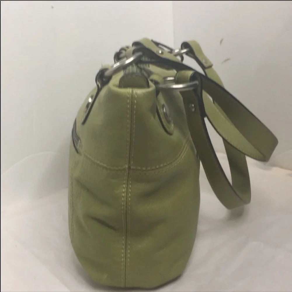 Fossil Hanover Top Zip Shoulder Bag Purse Lime